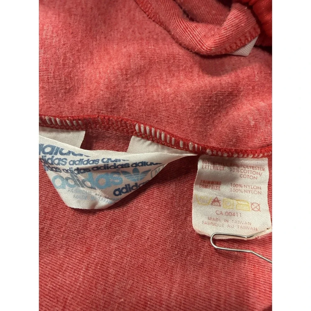 VTG Adidas 70s Pants Men M Red Knit Track 3 Stripe Zip Pocket Originals Straight